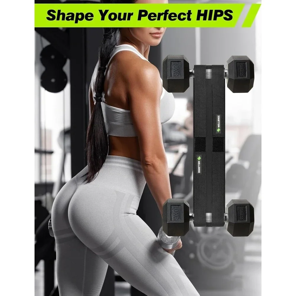 Mellbree Hip Thrust Belt Glute Workout Belt 600LB Adjustable Black NEW